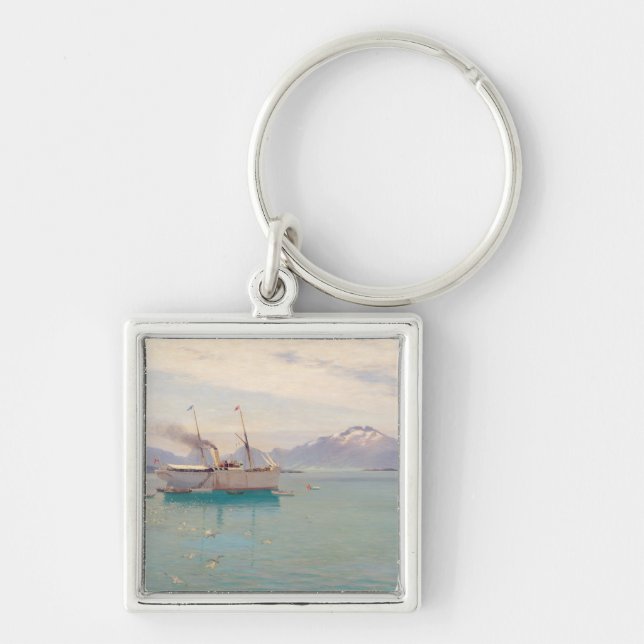 Summer Morning at Molde, 1892 Key Ring (Front)
