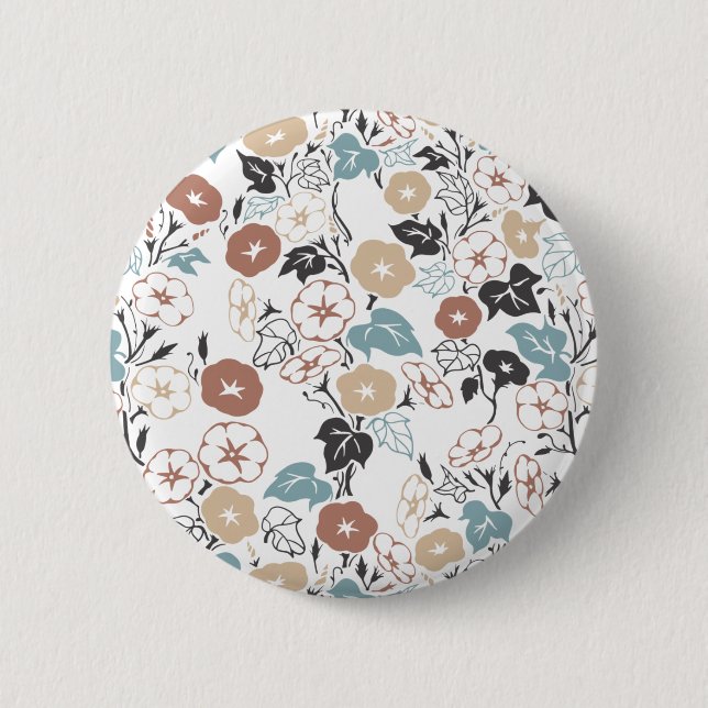 Summer Morning Glory Garden 6 Cm Round Badge (Front)