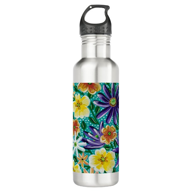 Summer Mountain Fields  Glass 710 Ml Water Bottle (Front)