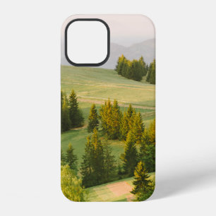 summer mountains green grass and blue sky landscap iPhone 12 case