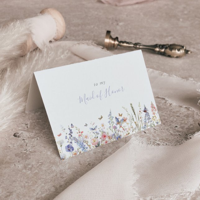 Summer Multicolor Wildflower Bridal Party  Thank You Card (Creator Uploaded)