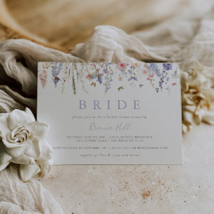 Summer Multicolor Wildflower Bride Bridal Shower Invitation
