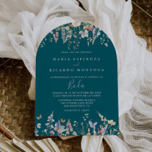 Summer Multicolor Wildflower Green Spanish Wedding