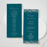 Summer Multicolor Wildflower Green Wedding Program<br><div class="desc">This summer multicolor wildflower green wedding program is perfect for a rustic wedding. The design features watercolor pink,  blush,  purple,  red,  burgundy,  yellow,  white flowers and butterflies with greenery neatly bunched in elegant floral bouquets.</div>