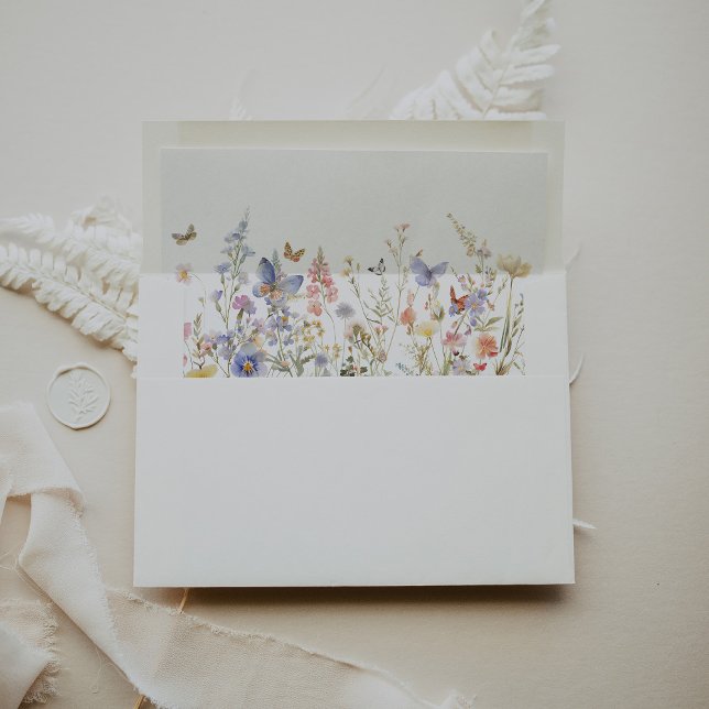  Summer Multicolor Wildflower Self-Addressed RSVP  Envelope (Creator Uploaded)