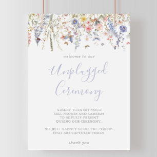 Summer Multicolor Wildflower Unplugged Ceremony Poster