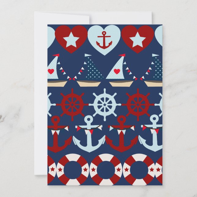 Summer Nautical Theme Anchors Sail Boats Helms (Front)