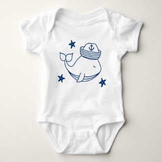 summer nautical theme boy  baby bodysuit