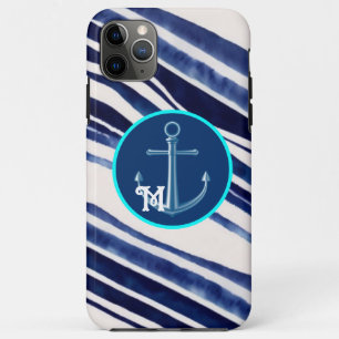 Summer Navy Blue Boat Popular Stripes Collection iPhone 11 Pro Max Case