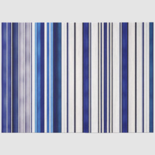 Summer Navy Blue Boat Trendy Stripes Collection Tissue Paper