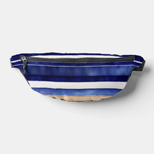 Summer Navy Blue Modern Boat Stripes Collection Bum Bags