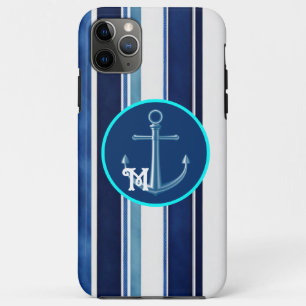 Summer Navy Blue Popular Boat Stripes Collection iPhone 11 Pro Max Case