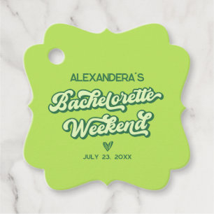 Summer Neon Pool Party Bachelorette  Favour Tags