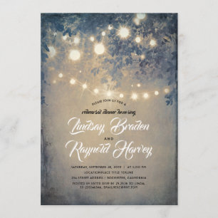 Summer Night Rustic Country Rehearsal Dinner Invitation
