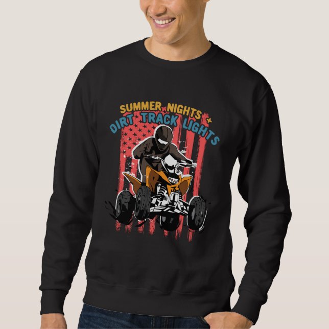 Summer Nights and Dirt Track Lights  For Kids ATV Sweatshirt (Front)