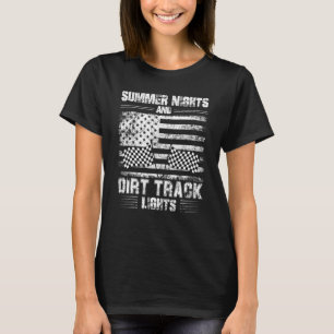 Summer Nights And Dirt Track Lights Motocross Bike T-Shirt