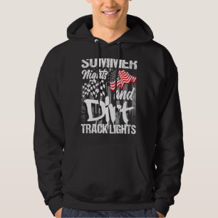 Summer Nights And Dirt Track Lights Sprint Car Ra Hoodie