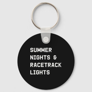 Summer Nights And Racetrack Lights Key Ring