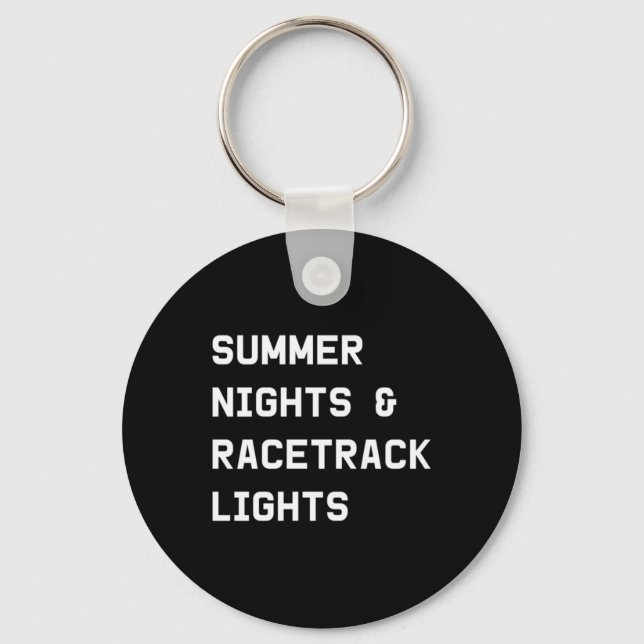 Summer Nights And Racetrack Lights Key Ring (Front)