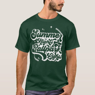 summer nights ballpark lights, summer travelling v T-Shirt