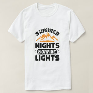 Summer Nights Bonfire Lights Cosy Outdoors T-Shirt