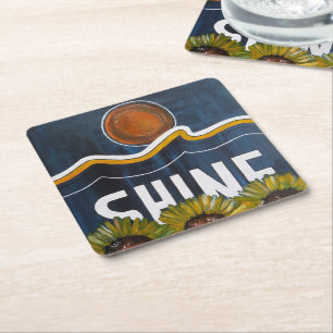 Summer Nights Painting by Alfred Fox Square Paper Coaster