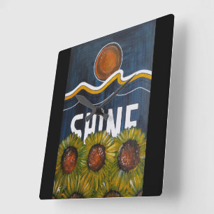 Summer Nights Painting by Alfred Fox Square Wall Clock