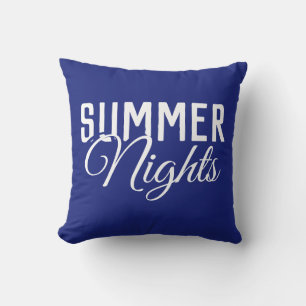 SUMMER NIGHTS typography   Cushion