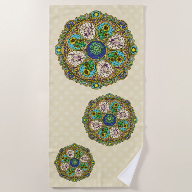 Summer Nouveau Beach Towel (Front)