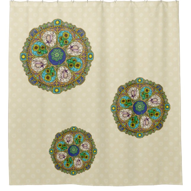 Summer Nouveau Shower Curtain (Front)
