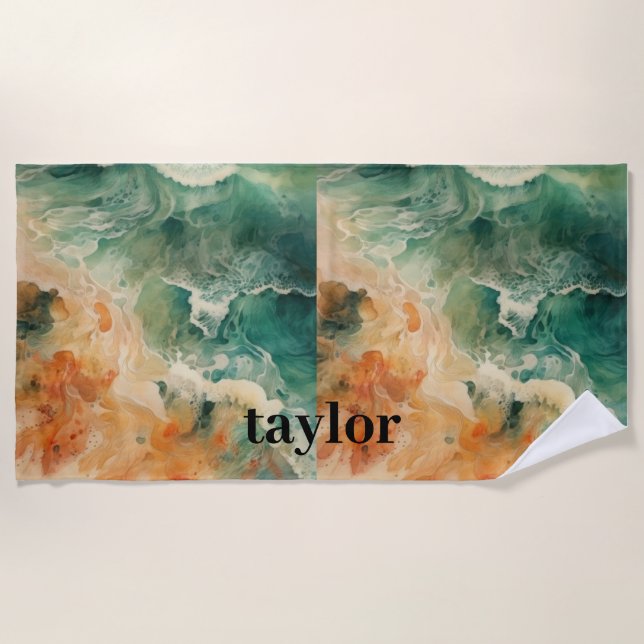 Summer Ocean Beach  Towel (Front)