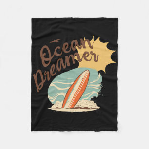 Summer - Ocean Dreamer Surfing Fleece Blanket