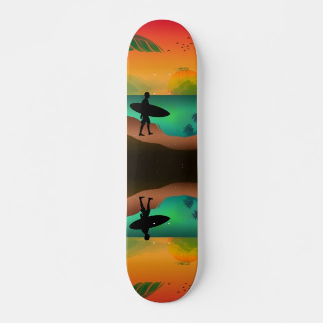 Summer ocean paradise skateboard (Front)