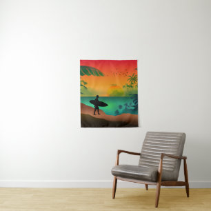 Summer ocean paradise tapestry
