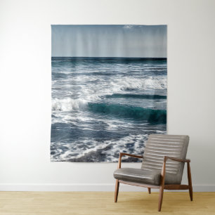 Summer Ocean Waves Tapestry