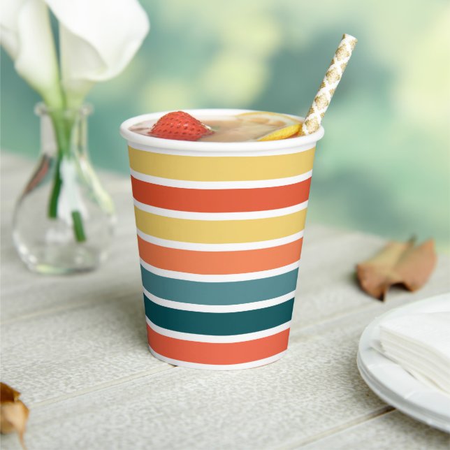 Summer of '77 Stripes Paper Cups (Insitu)
