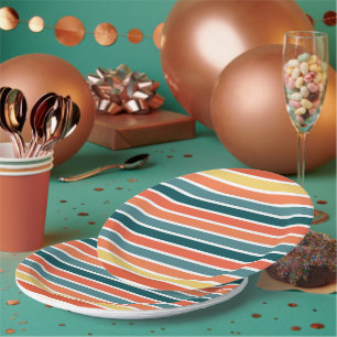 Summer of '77 Stripes Paper Plate