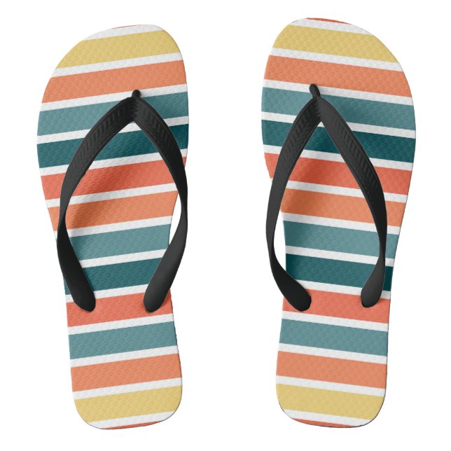 Summer of '77 Stripes Thongs (Footbed)