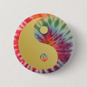 Summer Of Love Yin and Yang 6 Cm Round Badge