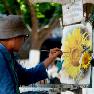 Summer Of Sunflowers Artistic Style Canvas Print
