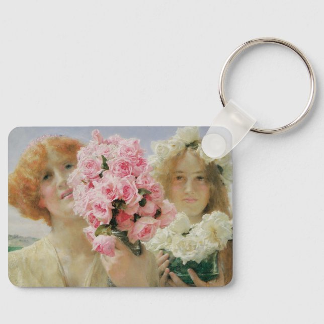 Summer Offering by Sir Lawrence Alma-Tadema Key Ring (Front)