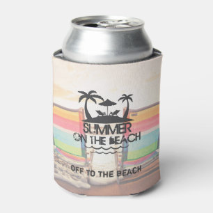 Summer on the Beach Personalised Can Cooler