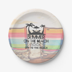 Summer on the Beach Personalised Paper Plate