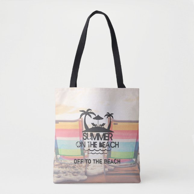 Summer on the  Beach | Personalised Tote Bag (Front)