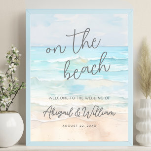 Summer On The Beach Wedding Welcome Sign