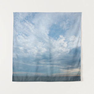Summer on the beach with sunset sky. Copy space. M Tapestry