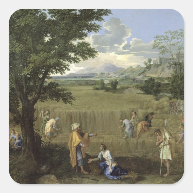 Summer, or Ruth and Boaz, 1660-64 Square Sticker (Front)