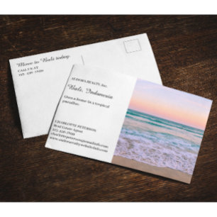 Summer or Tropical Area Real Estate Postcard