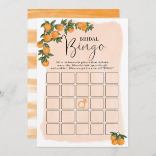 Summer Orange Citrus Bingo Bridal Shower Game Card