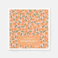 Summer Oranges Fruit Pink Bridal Shower Custom